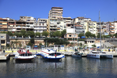 Summer, beach and promenade, Saranda Town, Albania