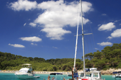 Boats in the bay at Cala Xarraca, Ibiza