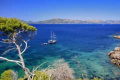 Boats in the bay at Cala Xarraca, Ibiza